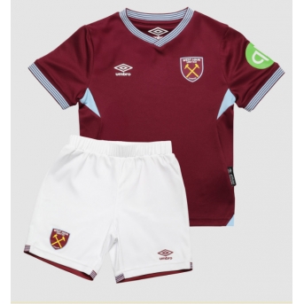 Billige Fotballdrakt West Ham United Replika Hjemmedraktsett Barn 2025-26 Kortermet (med bukser)